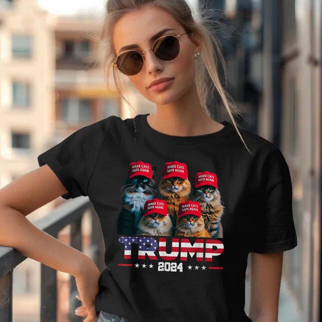 Donald Trump Make Cats Safe Again Red Hat 2024 T-Shirt (Creator Uploaded)