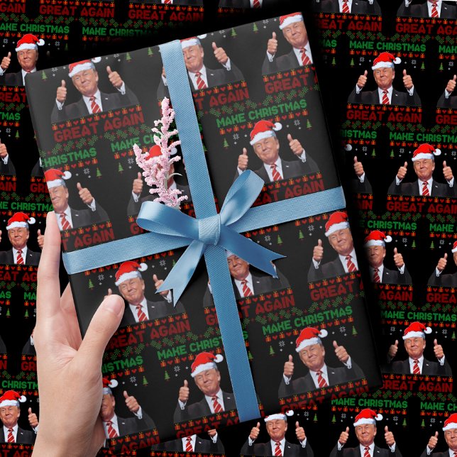 Donald Trump Make Christmas Great Again Wrapping Paper (Creator Uploaded)