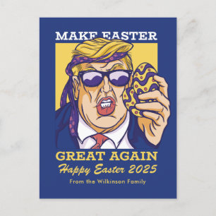 Donald Trump Make Easter Great Again Personalised  Holiday Postcard