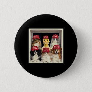 Donald Trump Make Pets Safe Again Red Hat 2024 Det 6 Cm Round Badge