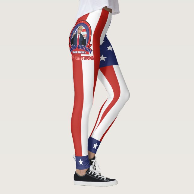 Donald Trump - MAKING AMERICA GREAT and STRONG Leggings (Right)