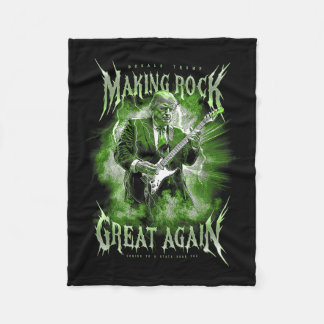 Donald Trump Making Rock Music Great Again Vintage Fleece Blanket