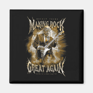 Donald Trump Making Rock Music Great Again Vintage Magnet