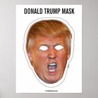 Donald Trump Mask Cutout Poster