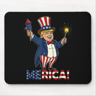Donald Trump Merica 4th Of July Fireworks Patrioti Mouse Pad
