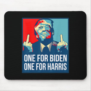 Donald Trump Middle Finger Biden Harris America Re Mouse Pad