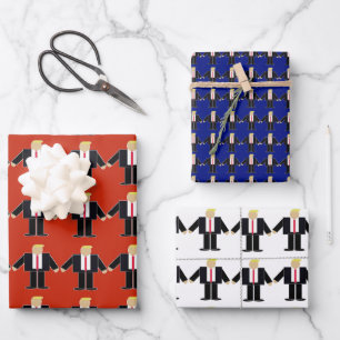 Donald Trump Minis Wrapping Paper Sheet