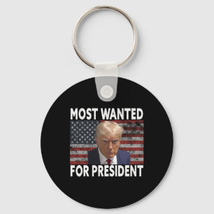 Donald Trump Most Wanted For President 2024 Pro Mu Key Ring