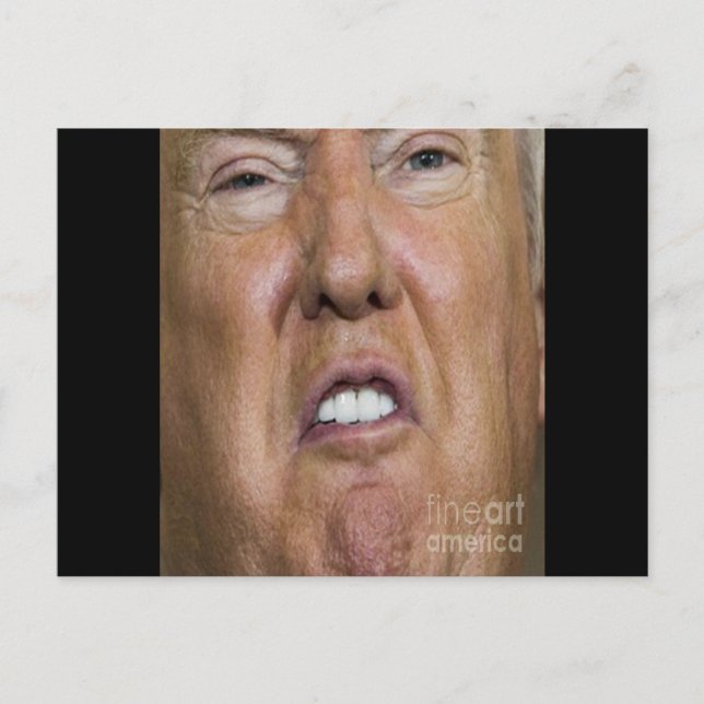 Donald Trump Mouth Teeth Biting Postcard (Front)