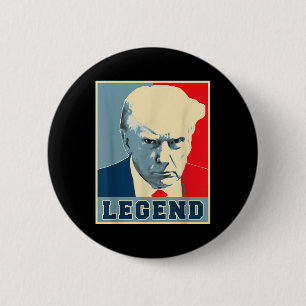 Donald Trump Mug Shot 2024 President Legend Never 6 Cm Round Badge