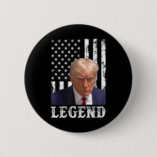 Donald Trump Mug Shot President Legend American Fl 6 Cm Round Badge