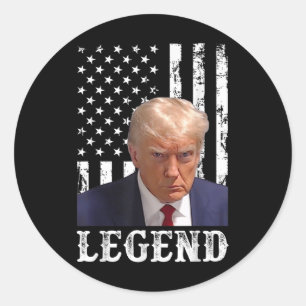 Donald Trump Mug Shot President Legend American Fl Classic Round Sticker