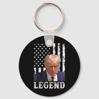 Donald Trump Mug Shot President Legend American Fl Key Ring
