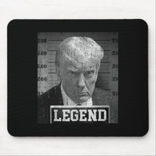 Donald Trump Mugshot 2024 Not Guilty Supporter  Mouse Pad
