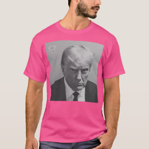 Donald Trump Mugshot - Black  White T-Shirt