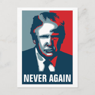 Donald Trump NEVER AGAIN Postcard