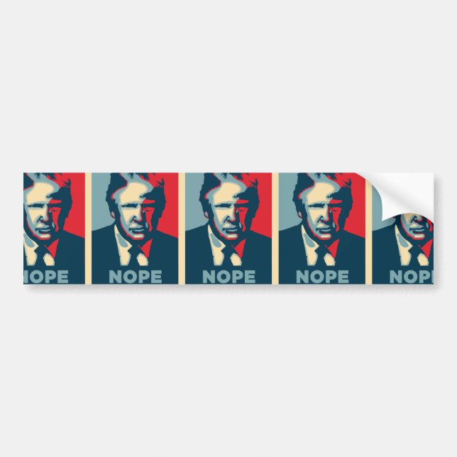 donald trump nope bumper sticker (Front)