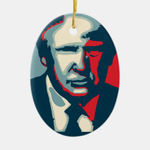 donald trump nope ceramic tree decoration