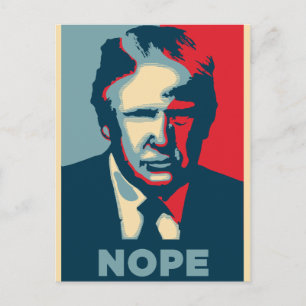 donald trump nope postcard