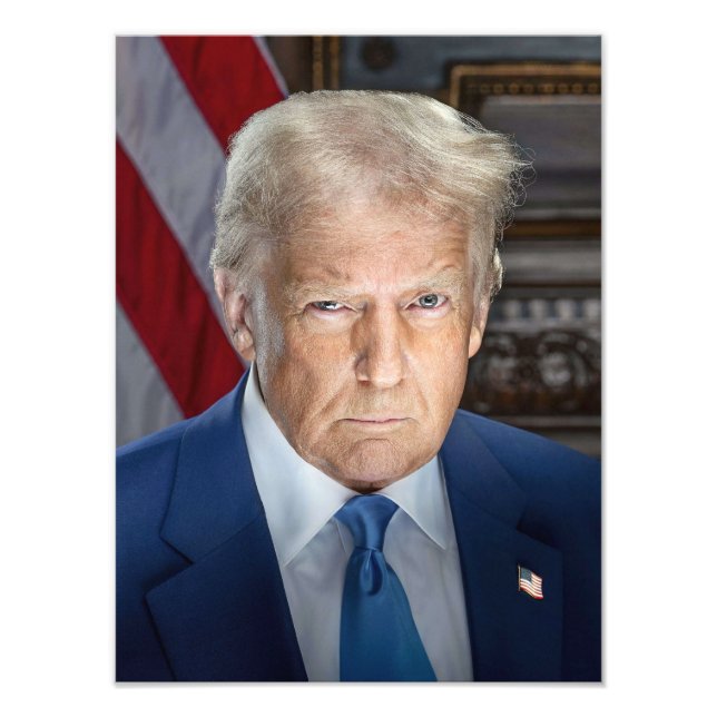 Donald Trump Official Portrait Photo Print (Front)