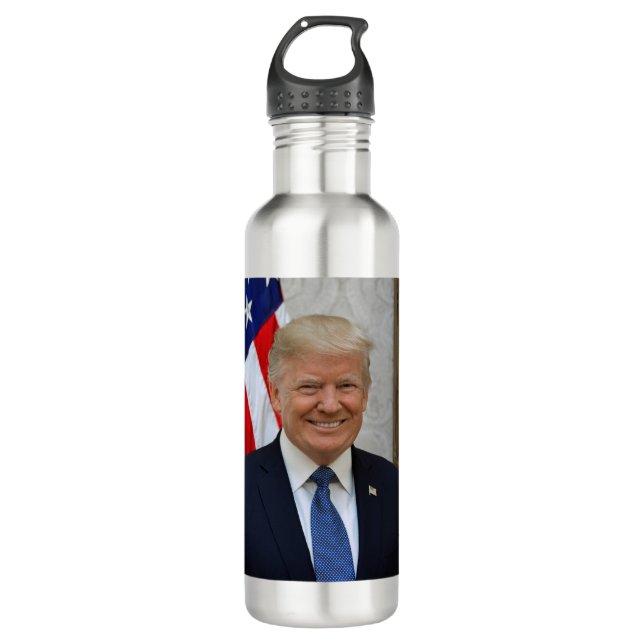 Donald Trump Official Presidential Portrait 710 Ml Water Bottle (Front)