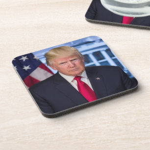 Donald Trump Official Presidential Portrait Coaster