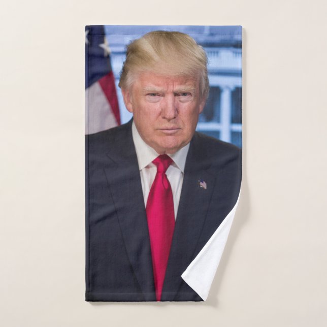 Donald Trump Official Presidential Portrait Hand Towel (Hand Towel)