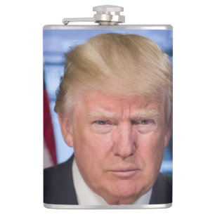 Donald Trump Official Presidential Portrait Hip Flask