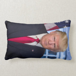 Donald Trump Official Presidential Portrait Lumbar Cushion