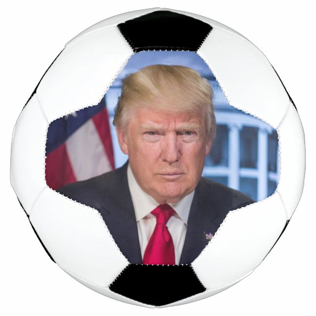 Donald Trump Official Presidential Portrait Soccer Ball (Front)