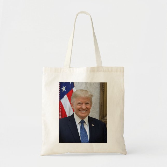 Donald Trump Official Presidential Portrait Tote Bag (Front)