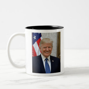 Donald Trump Official Presidential Portrait Two-Tone Coffee Mug