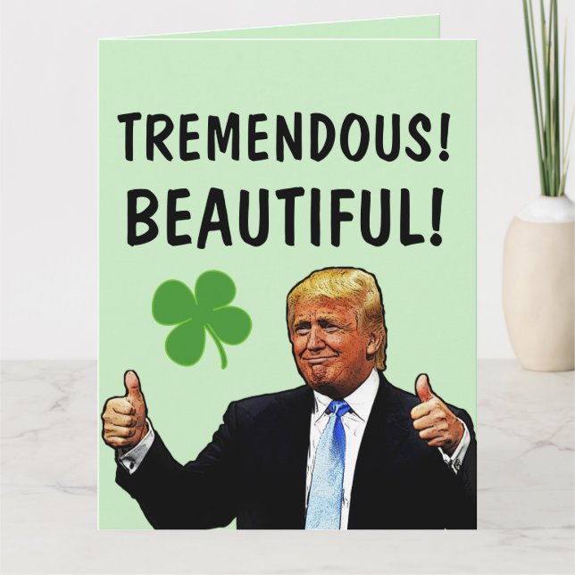 DONALD TRUMP OVERSIZED ST.PATRICK'S DAY CARDS (Front)