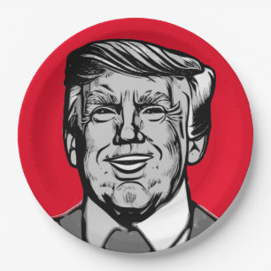 DONALD TRUMP PAPER PLATE