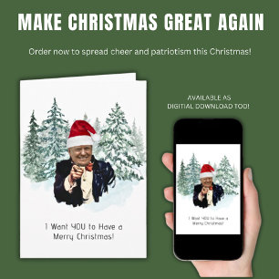 Donald Trump Patriotic Christmas  Card