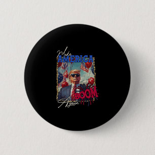 Donald Trump Patriotic Firework Make 4th Of July B 6 Cm Round Badge