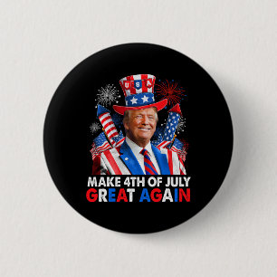 Donald Trump Patriotic Firework Make 4th Of July G 6 Cm Round Badge