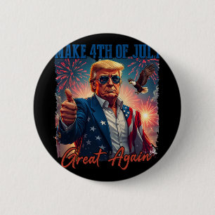 Donald Trump Patriotic Firework Make 4th Of July G 6 Cm Round Badge