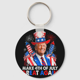 Donald Trump Patriotic Firework Make 4th Of July G Key Ring