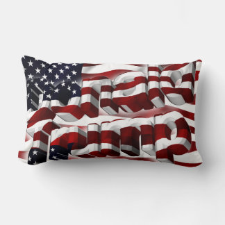 Donald Trump patriotic. Lumbar Cushion
