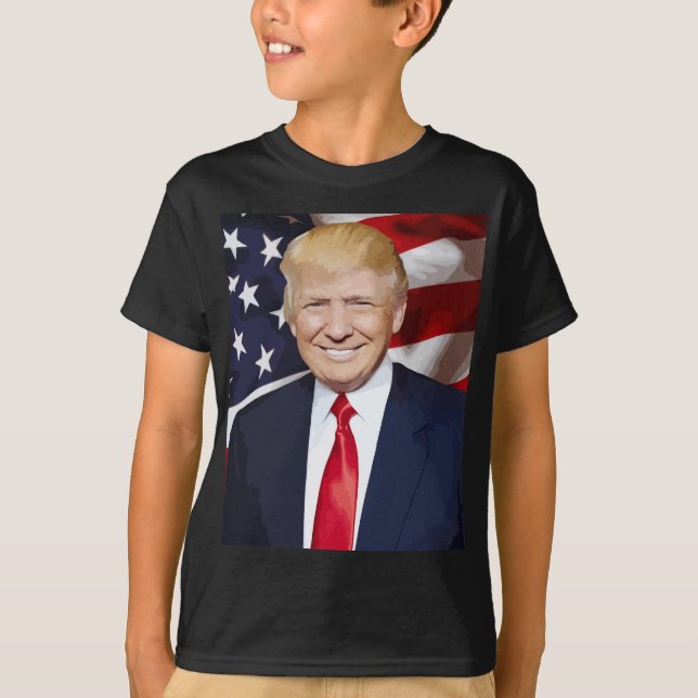 DONALD TRUMP PATRIOTIC T-SHIRTS KIDS TEES (Front)
