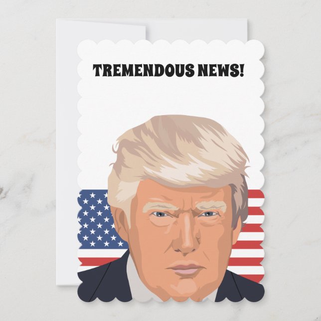 DONALD TRUMP PERSONALIZED WEDDING INVITATIONS (Front)