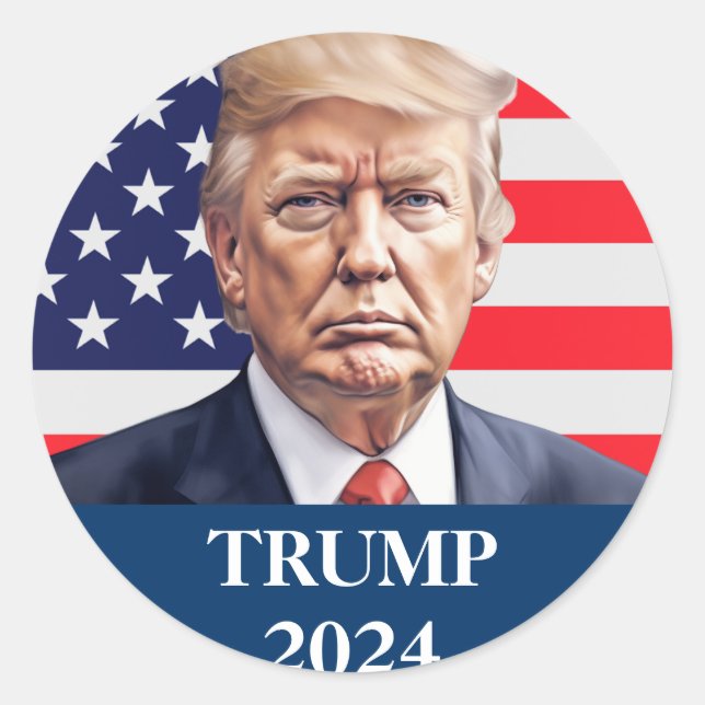 Donald Trump Photo - President enough said  Classic Round Sticker (Front)