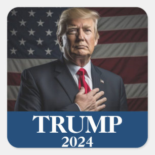 Donald Trump Photo - President -enough said Square Sticker