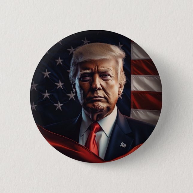 Donald Trump Photo - Presidential  6 Cm Round Badge (Front)