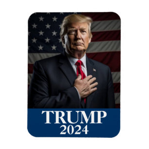 Donald Trump Photo - Trump 2024 Keep America Great Magnet