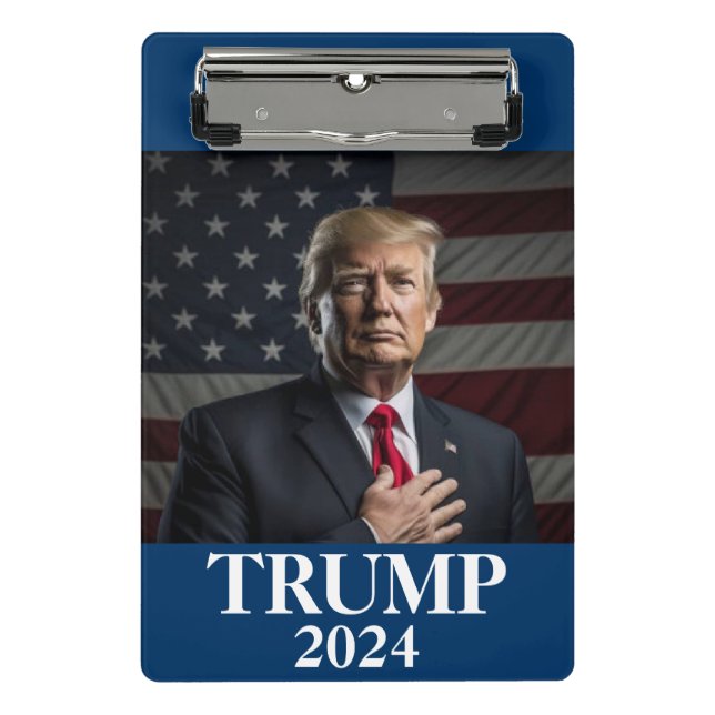 Donald Trump Photo - Trump 2024 Keep America Great Mini Clipboard (Front)