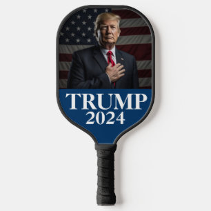 Donald Trump Photo - Trump 2024 Keep America Great Pickleball Paddle