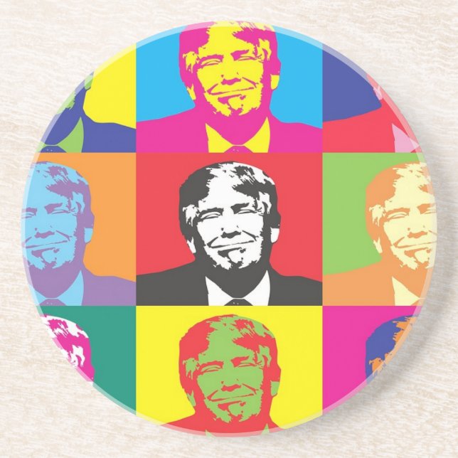 Donald Trump Pop Art Coaster (Front)