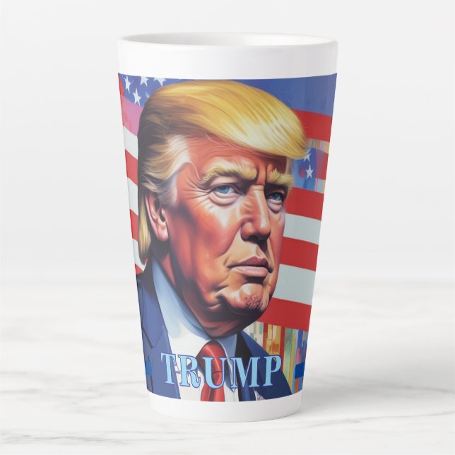 Donald Trump Pop Art Latte Mug (Front)